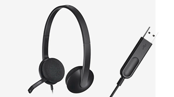 LOGITECH Corded USB Headset H340 - EMEA - BLACK 981-000475